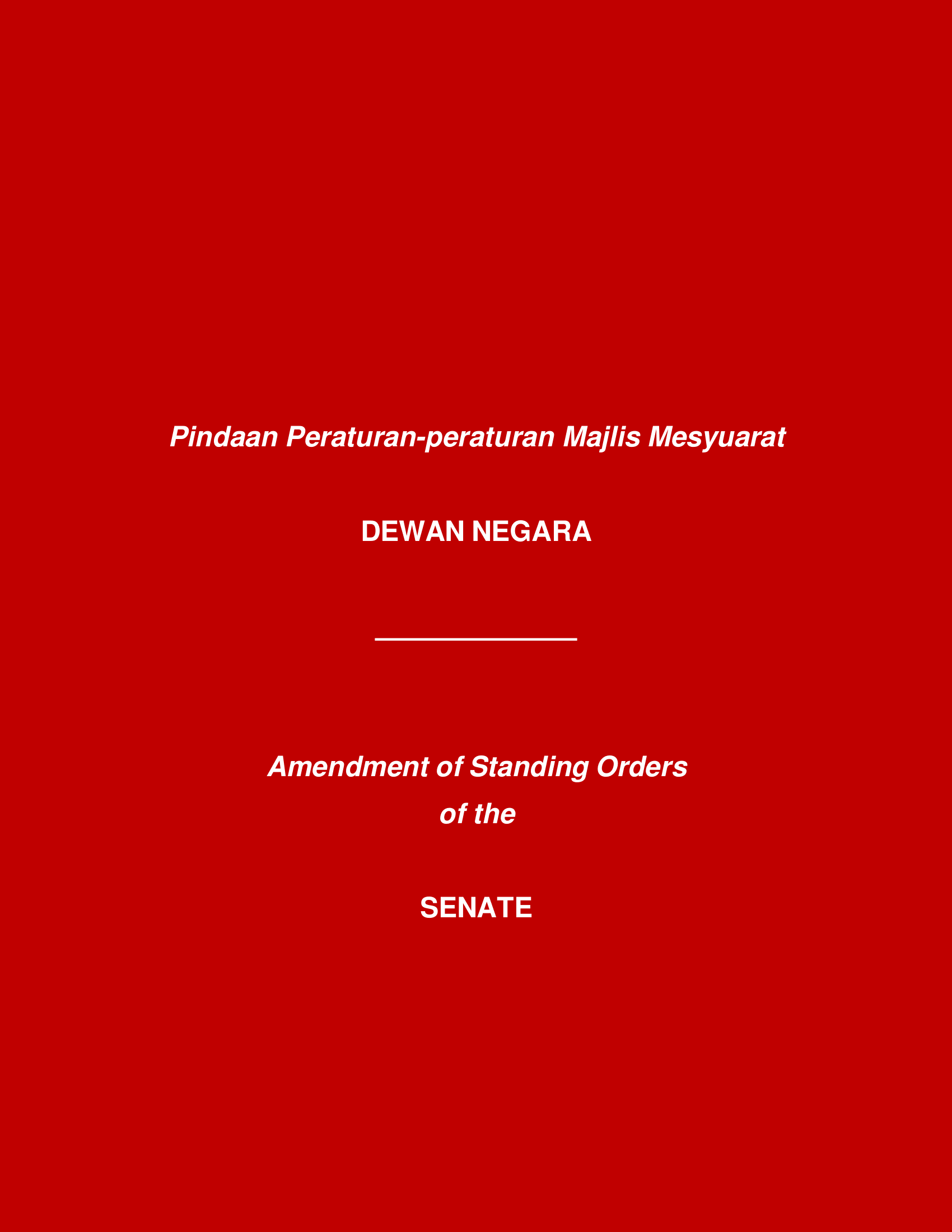 Peraturan Mesyuarat Dewan Rakyat